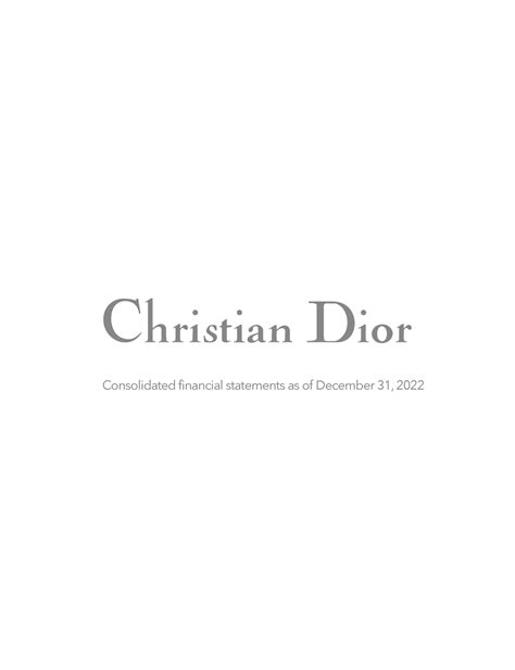 christian Dior financial statements